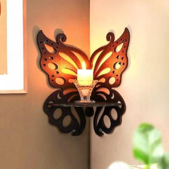 Elegant Butterfly Design Shelves Pack of 3