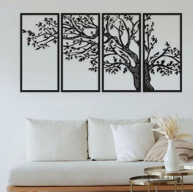 Leafy Layers Tree Wall Design